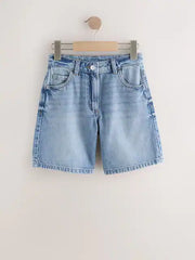Mid Blue Regular Length Jort Shorts (3-16yrs)