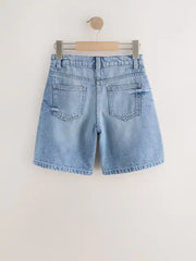 Mid Blue Regular Length Jort Shorts (3-16yrs)