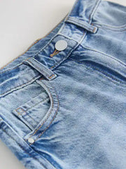 Mid Blue Regular Length Jort Shorts (3-16yrs)