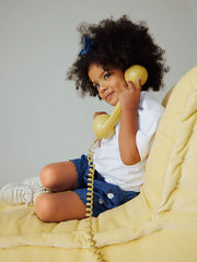 Mid Blue Daisy Embroidered Denim Shorts (3mths-7yrs)