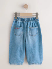 Red Hearts Embroidered Jeans