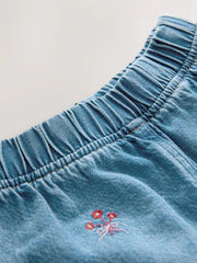 Red Hearts Embroidered Jeans