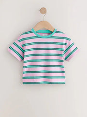 Mid Blue Cat Printed Denim Dungarees