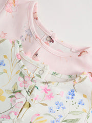 NEXT - Pink Fairy Baby Short Sleeve Dress 2 Pack (0mths-3yrs)