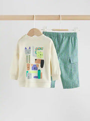 Green Dogs Baby Top and Trousers Set