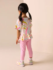 NEXT - Rainbow Short Sleeve Peplum T-Shirt (3mths-7yrs)
