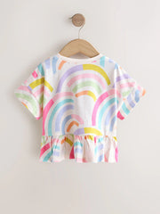 NEXT - Rainbow Short Sleeve Peplum T-Shirt (3mths-7yrs)