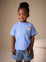 NEXT - Blue Cupcake Short Sleeve Embroidered T-Shirt (3mths-7yrs)