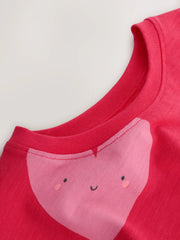 NEXT - Red Heart Short Sleeve Peplum T-Shirt (3mths-7yrs)