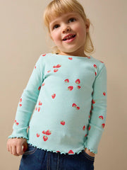 NEXT - NCNMD-Lightweight Tops-Blue Strawberry Rib