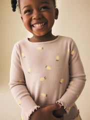 NEXT - NCNMD-Lightweight Tops-Neutral Lemon Print Rib