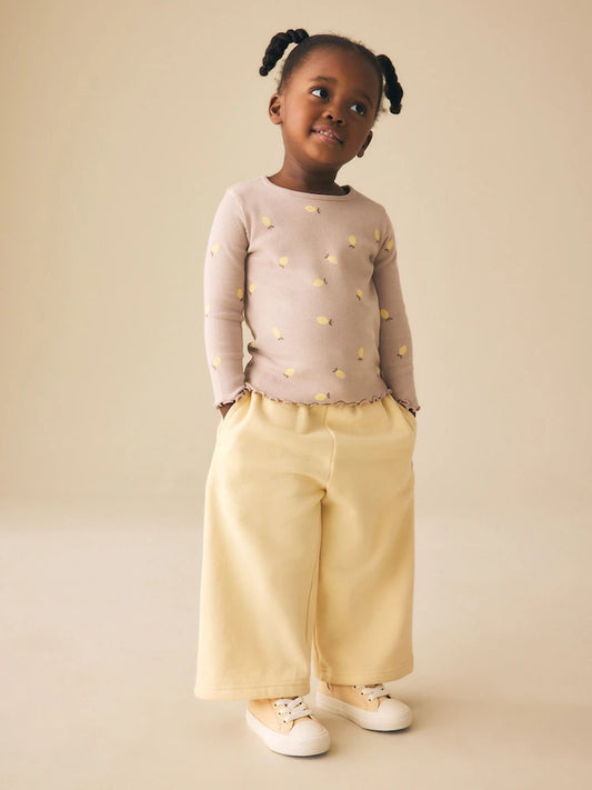 NEXT - NCNMD-Lightweight Tops-Neutral Lemon Print Rib