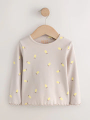 NEXT - NCNMD-Lightweight Tops-Neutral Lemon Print Rib