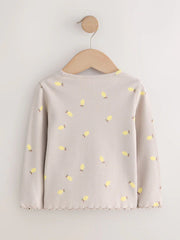 NEXT - NCNMD-Lightweight Tops-Neutral Lemon Print Rib