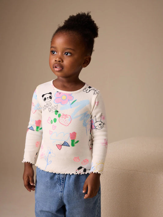 NEXT - NCNMD-Lightweight Tops-Ecru White Rib