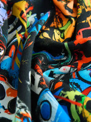 Black Graffiti Controller Relaxed Fit Short Sleeve All-Over Print T-Shirt (3-16yrs)