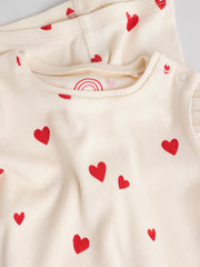 NEXT - Ecru Hearts Baby Top and Leggings Set 2 Piece (0mths-2yrs)