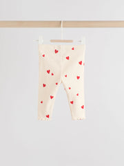 NEXT - Ecru Hearts Baby Top and Leggings Set 2 Piece (0mths-2yrs)
