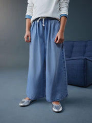 NEXT - Mid Blue Pullon Barrel Jeans (3-16yrs)