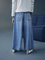 NEXT - Mid Blue Pullon Barrel Jeans (3-16yrs)