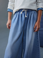 NEXT - Mid Blue Pullon Barrel Jeans (3-16yrs)