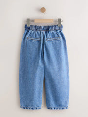 NEXT - Mid Blue Pullon Barrel Jeans (3-16yrs)