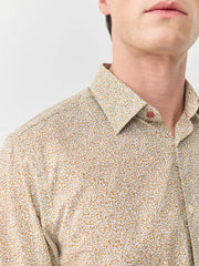 Yellow Ditsy Floral Regular Fit N. Premium Long Sleeve Shirt