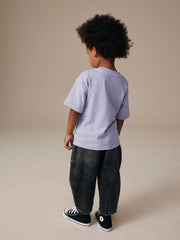 Purple Dinosaur Short Sleeve Graphic T-Shirt (3mths-7yrs)