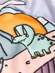 Purple Dinosaur Short Sleeve Graphic T-Shirt (3mths-7yrs)