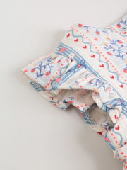 White Strawberry Baby Woven Top and Trousers Set 2 Piece (0mths-2yrs)