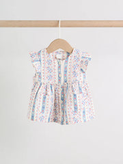 White Strawberry Baby Woven Top and Trousers Set 2 Piece (0mths-2yrs)