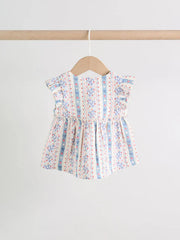 White Strawberry Baby Woven Top and Trousers Set 2 Piece (0mths-2yrs)