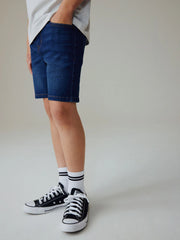 Dark Blue Single Denim Shorts (3-16yrs)
