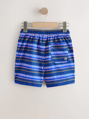 Blue Geo Printed Swim Shorts (3-16yrs)