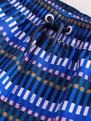 Blue Geo Printed Swim Shorts (3-16yrs)
