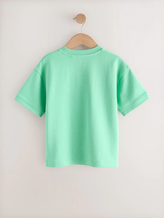 Bright Green Graphic Heavyweight Short Sleeve T-Shirt