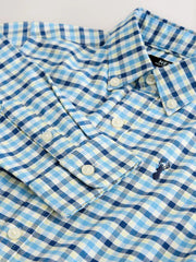 Blue Gingham Single Oxford Shirt (3-16yrs)
