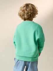 Green Palm Tree Printed Crew Neck Sweat Top (3mths-7yrs)