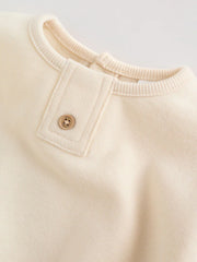 Neutral Stripe Sweat Top and Trousers Baby Set (0mths-2yrs)