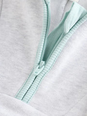 Grey Colour block Hooded Baby Sweat Romper (0mths-3yrs)