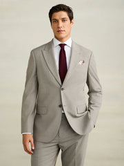 Neutral Regular Fit Motionflex Puppytooth Texture Suit Jacket