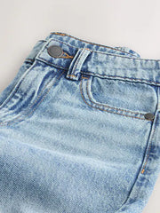 Mid Blue Denim Jort Shorts (3-16yrs)