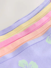 Pink/Lilac Print Hipster Briefs 5 Pack (2-16yrs)