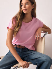 Pink Cap Sleeve T-Shirt