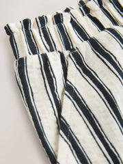 Black/White Stripe Textured Shorts (3-16yrs)