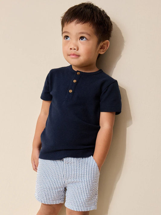 Blue/White Stripe Chino Shorts (3mths-7yrs)