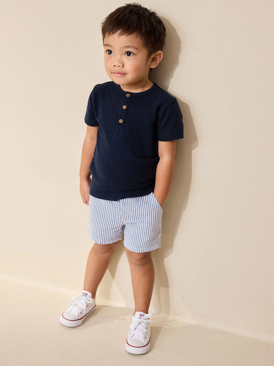 Blue/White Stripe Chino Shorts (3mths-7yrs)