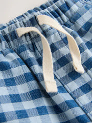Blue Gingham Pull On Loose Denim Shorts (3mths-7yrs)