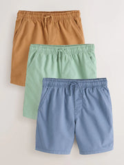 Blue/Orange 3 Pack Shorts (3-16yrs)