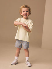 Blue Bear Print Pull On Shorts (3mths-7yrs)